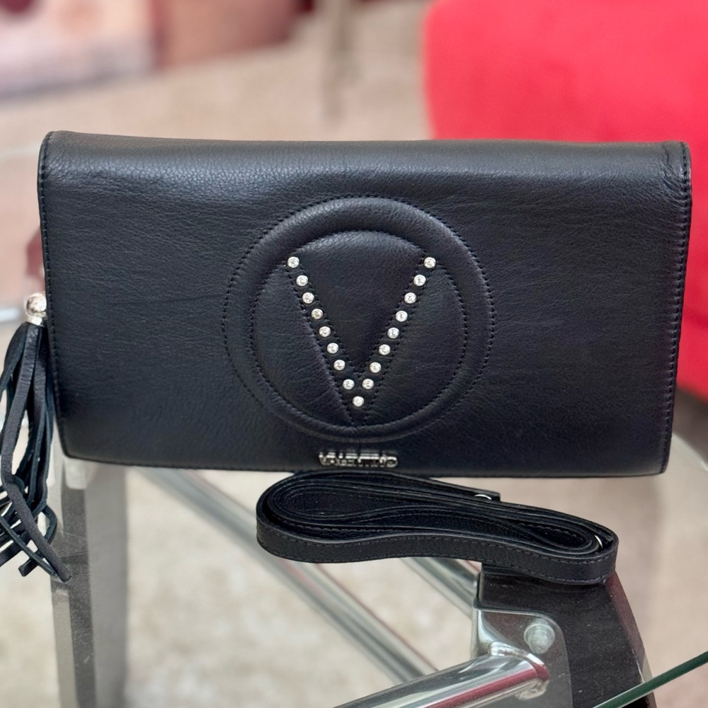 Valentino Black Leather Clutch